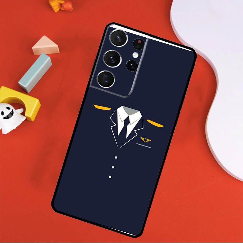 Airplane Pilot Epaulette Phone Case For Samsung Galaxy S23 S20 FE S8 S9 S10 S21 Plus Note 10 Note 20 S22 Ultra Cover