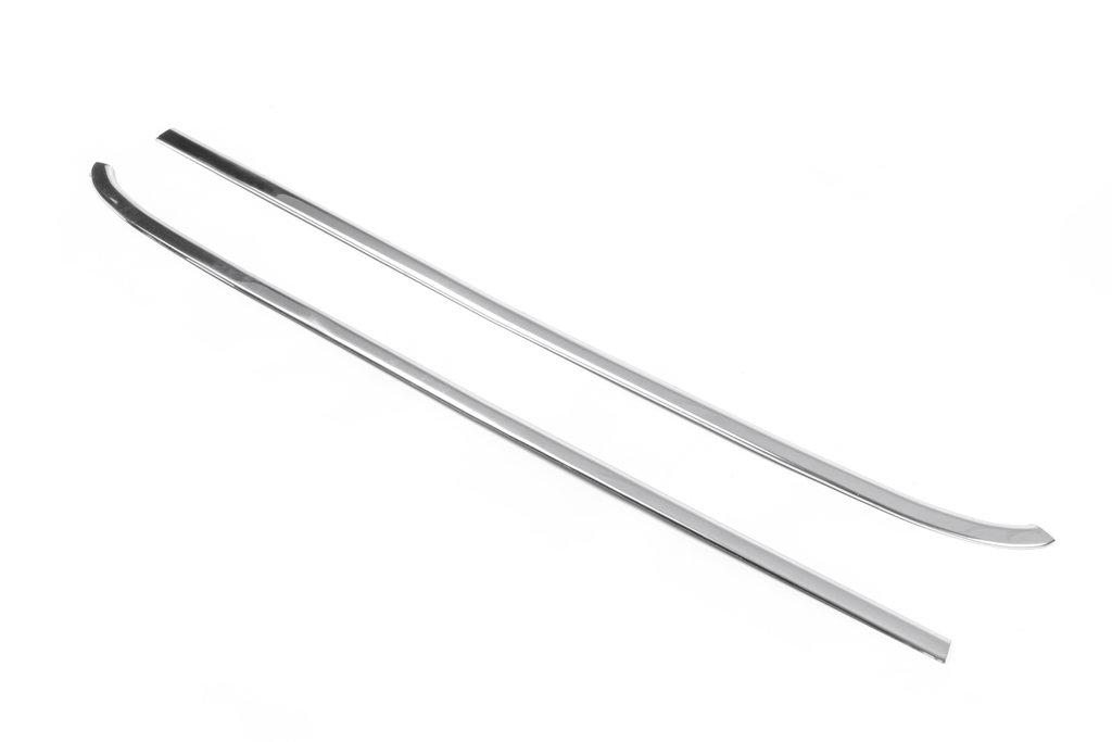 Наружняя окантовка стекол (2 шт, нерж) OmsaLine - Итальянская нержавейка для Peugeot Bipper