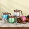 Titanium-Coated Tea Brewing & Stewing Pot - Large Capacity, Insulated, Health-Preserving with Tea-Water Separation.