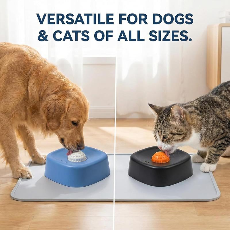Pet Slow Feeder Bowl Liquid Slow Feeder Dog Bowl With Anti Slip Ball Interactive Food Bowl For Dogs And Cats Pet Supplies
