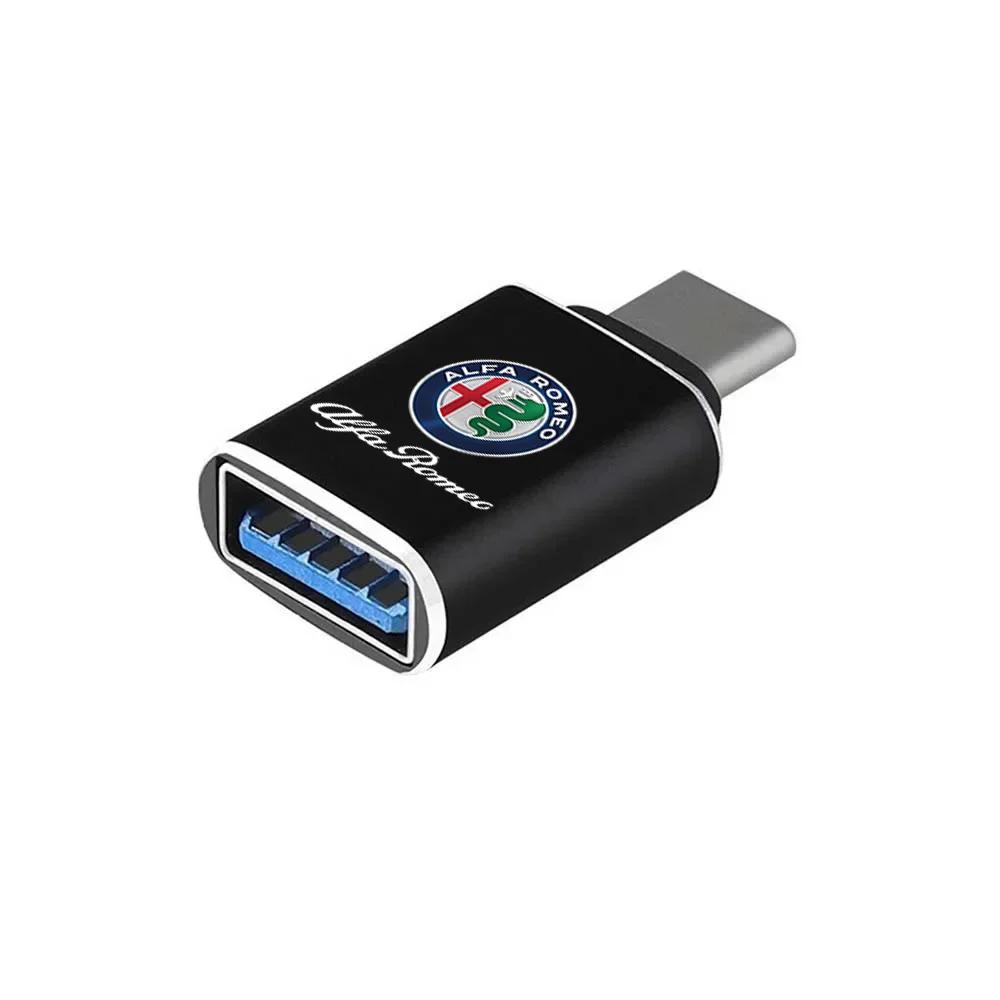 

Car Stickers For Alfa Romeo Car Type-C To USB 3.0 Interface Mini Converter Charging Adapter For Alfa Romeo Giulia Stelvio Giulie