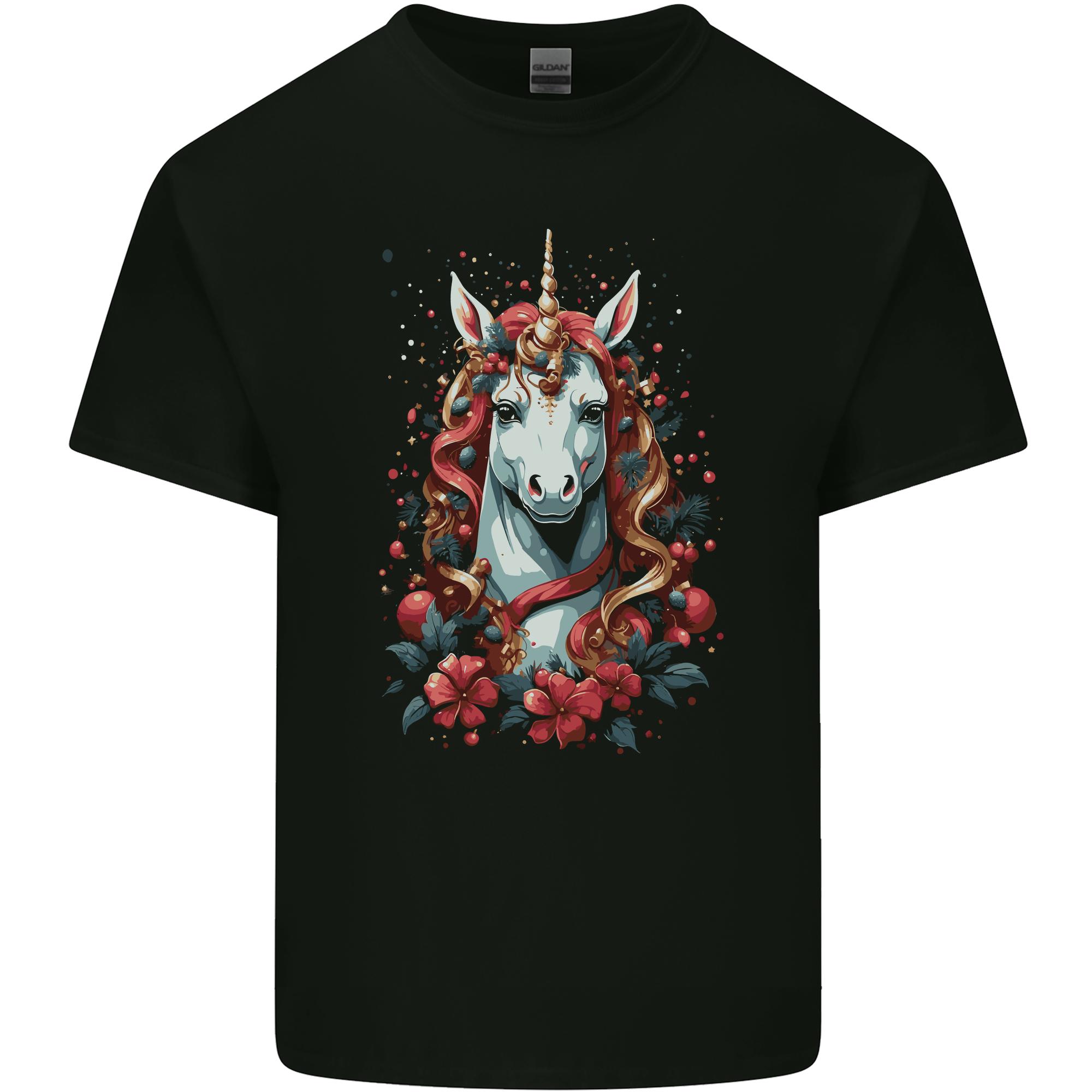 Christmas Unicorn Xmas Horse Unisexs Light Cotton TShirt S