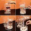 Practical Multilayer Clear Rotating Jewelry Box Case for Storing Displaying 3/4/5Tier Rotating Jewelry Holder Organizer