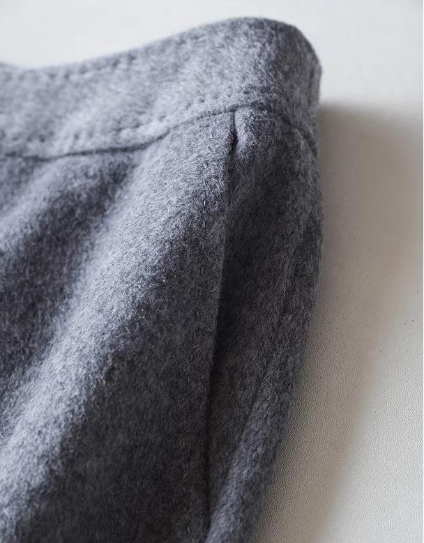 Women's Super Warm Wool Blend Flannel Pants: Double-Faced, Thickened, Straight-Leg for Autumn and Winter.