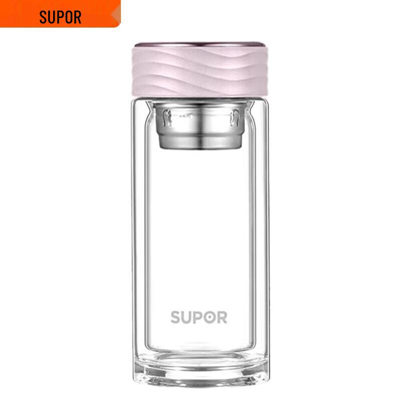 SUPOR Double-Layer Insulated Glass Cup with Tea Infuser