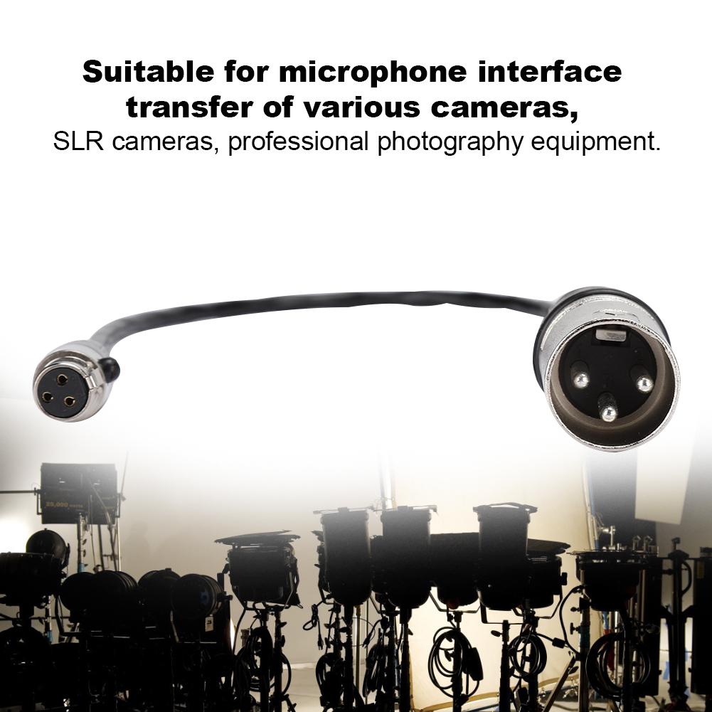 Full Copper Casing Mini XLR 3pin Female to Zinc Alloy Casing XLR 3pin Male Audio Cable