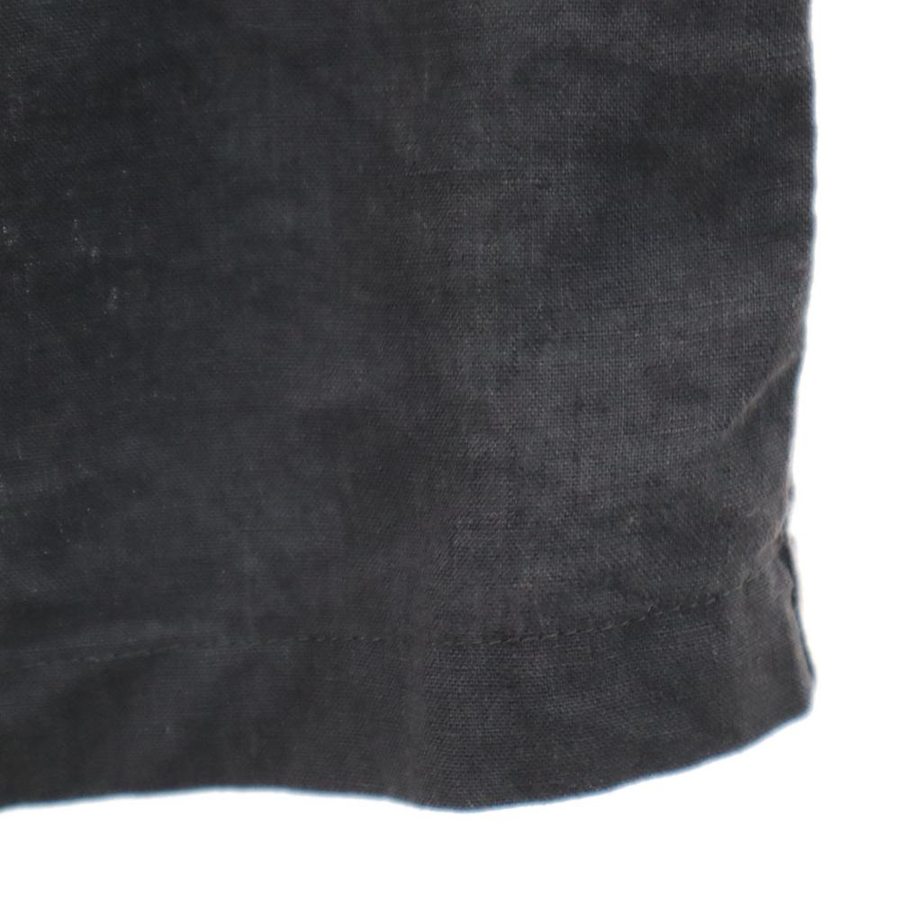 Agnes B. French Linen Short Sleeve Shirt Dress 36 Charcoal Women Used