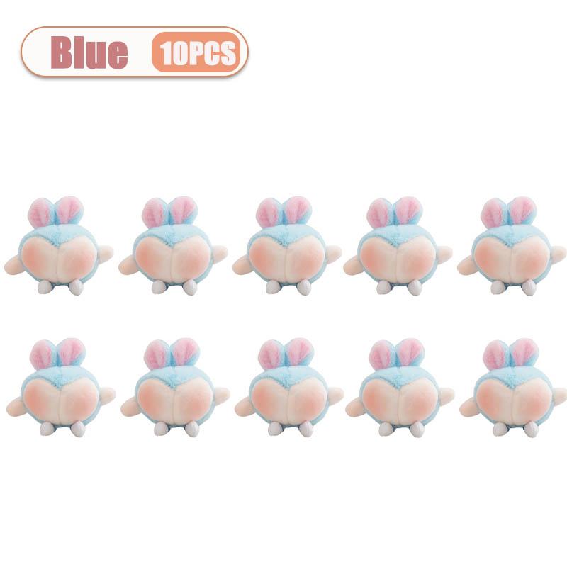 1-20PCS Creative Rabbit Easter Plush Hanging Pendant Ugly Cute Butt Bunny Doll Toy Ornament Playful Novelty Gift