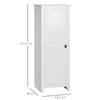 Armoire de rangement Buffet de cuisine Unité de rangement pour salle de bain Gain de place Style classique avec 3 étagères réglables - Hauteur 120 cm en Bois Blanc