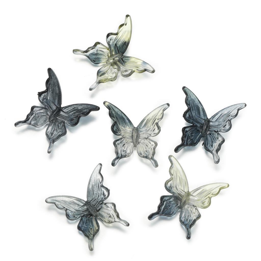 10Pcs/Lot Two-Color Butterfly Acrylic Bead Loose Spacer Bead for Jewelry Fingdings Marking DIY Necklace Bracelet Accessories