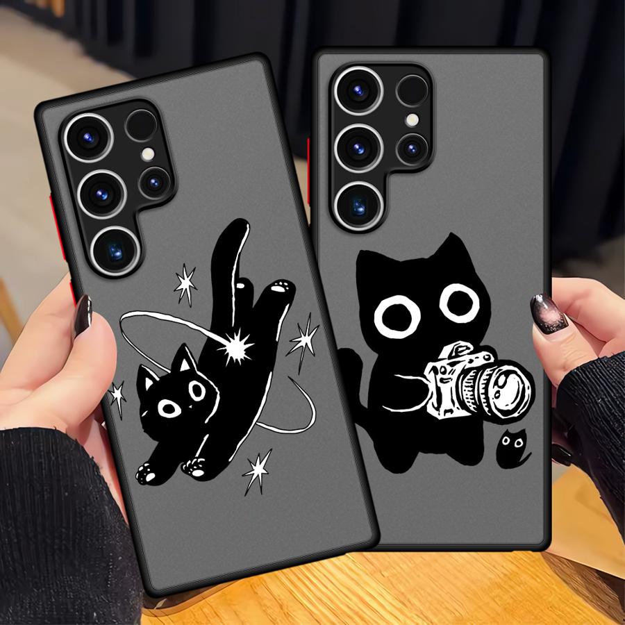 Cartoon Cat Phone Cover Case for Samsung Galaxy S22 S21 S25 Ultra S23 FE Note 20 10 S26 S20 S24 Plus