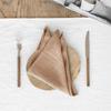 Handmade Modern Style 100% Linen Woven Dyed Square Napkins Eco-Friendly Reusable Soft Home Textile Dining Accessories 150g/m