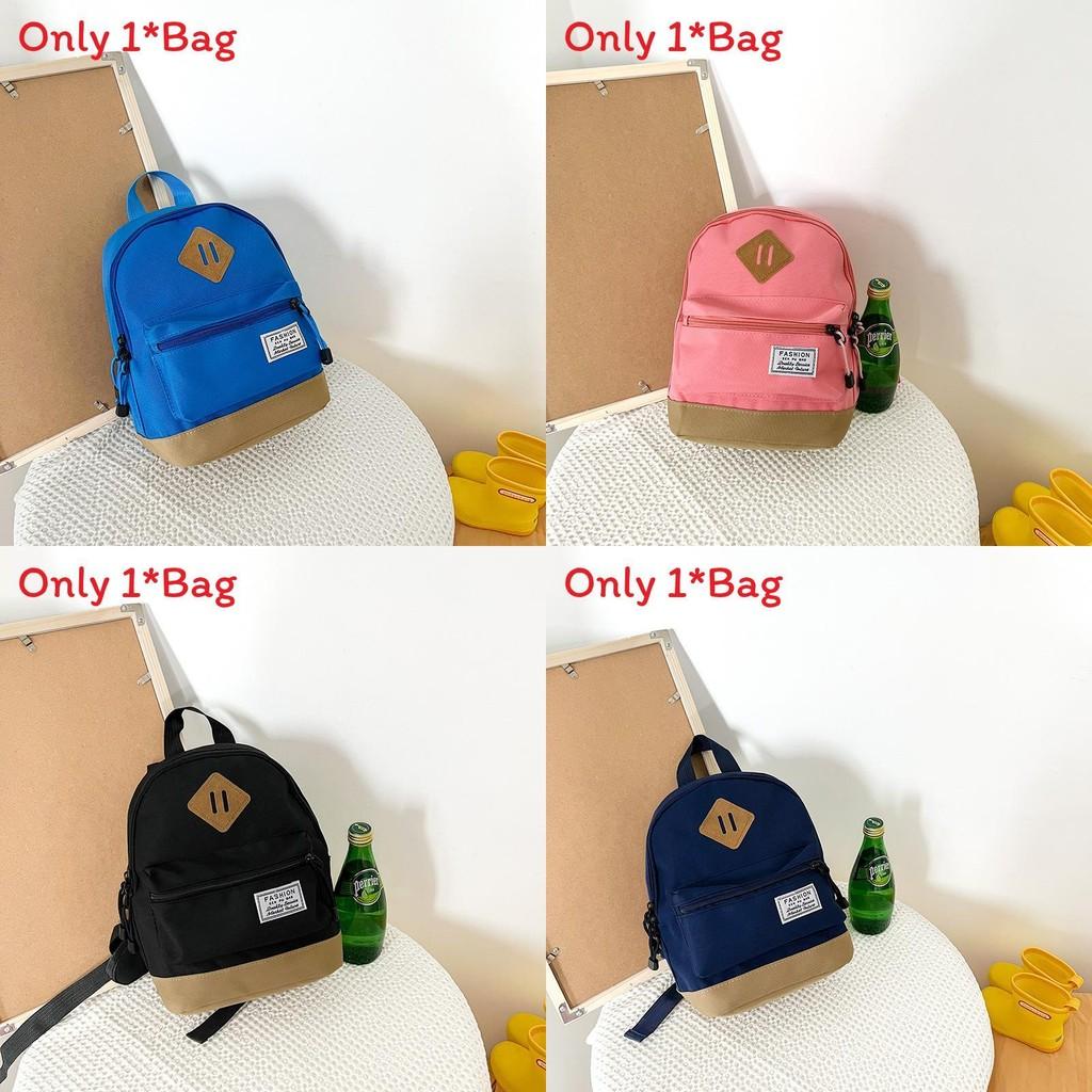 Casual Canvas Kids Backpack With Breathable Material For Preschool Children