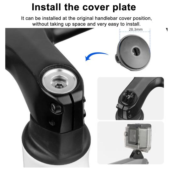 Bicycle Sports Camera Stand Simple Installation Universal Fit Bicycle Fork Stem Top Cap Extension Stand Computer Adapter Bracket