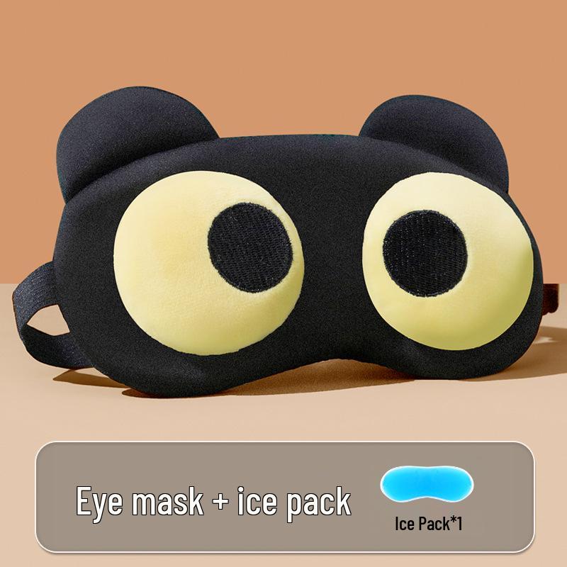Funny Cute Sleep Eye Mask: Relaxing Blackout for Men, Women, and Students with Hot/Cold Compress for Eye Relief