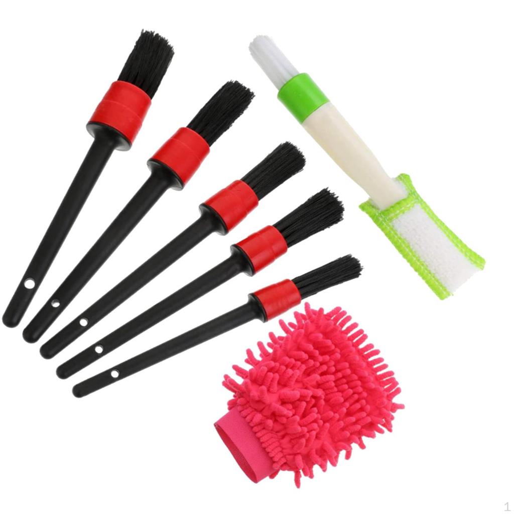 7 pieces Car Detailing Brush Interior Cleaning kit Tools