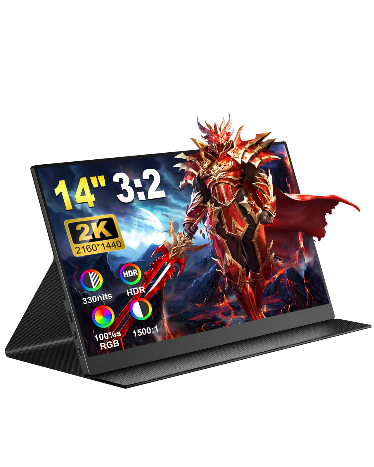 

Mobile Monitor CNBANAN 2K Resolution Mobile Display Screen Ratio Glossy IPS Panel sRGB Wide Color Gamut 60Hz Refresh Rate Powered Portable Monitor HDR чорний
