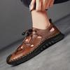 Модная летняя обувь из натуральной кожи Ретро и трендовые мужские стили На каждый день для бизнеса Офис Наряд для вечеринки Качество Новая обувь Дышащая