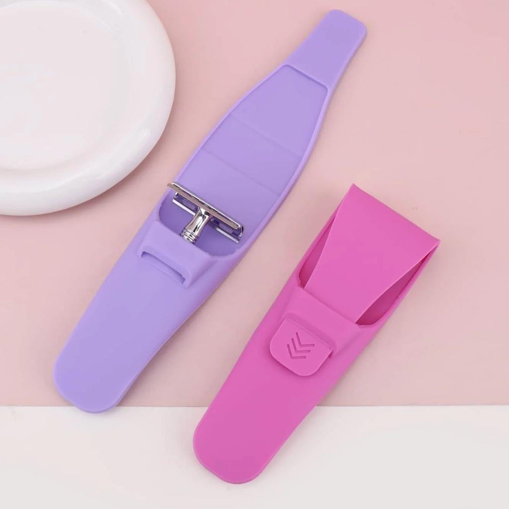 1PC-Silicone Razor Portable Holder Box Manual Shaver Protector Cover Portable Waterproof Shaving Accessories Razor Storage Box