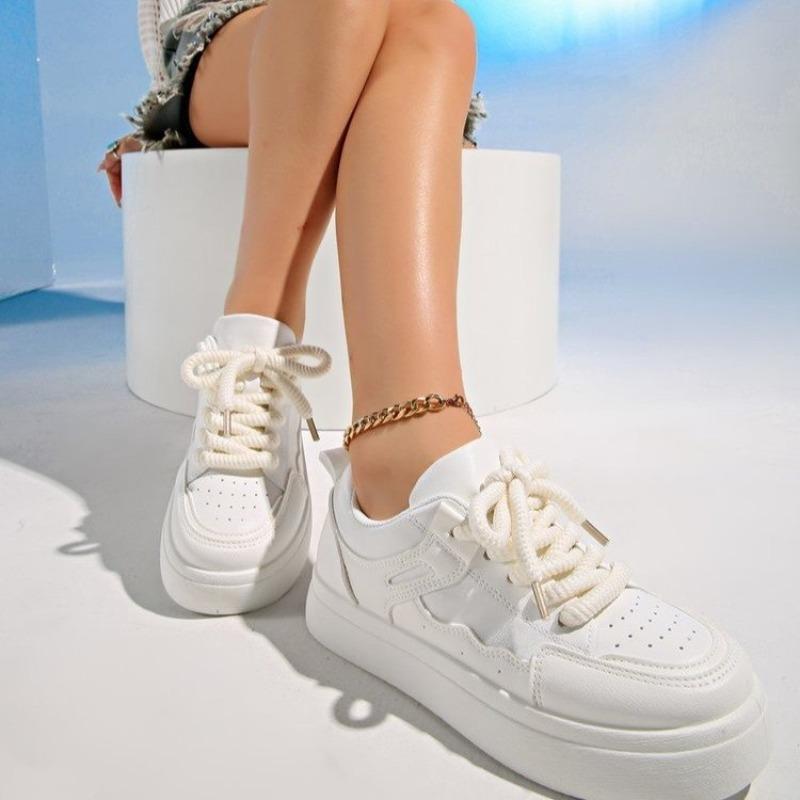 Fashion Fashionable Low Cut Women's Classic Casual Outdoor Thick Sole Height Increasing Running Sports Color Blocked Vulcanized Shoes