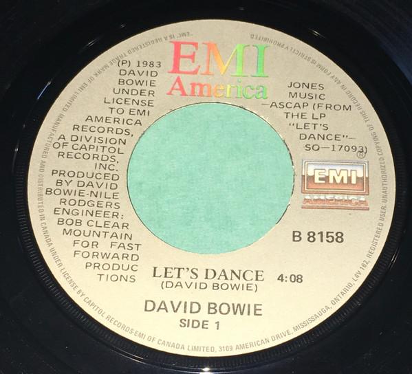 

7inch Record DAVID BOWIE - Let s Dance B8158 EMI AMERICA 1983 Canada Dance & Electronica Used