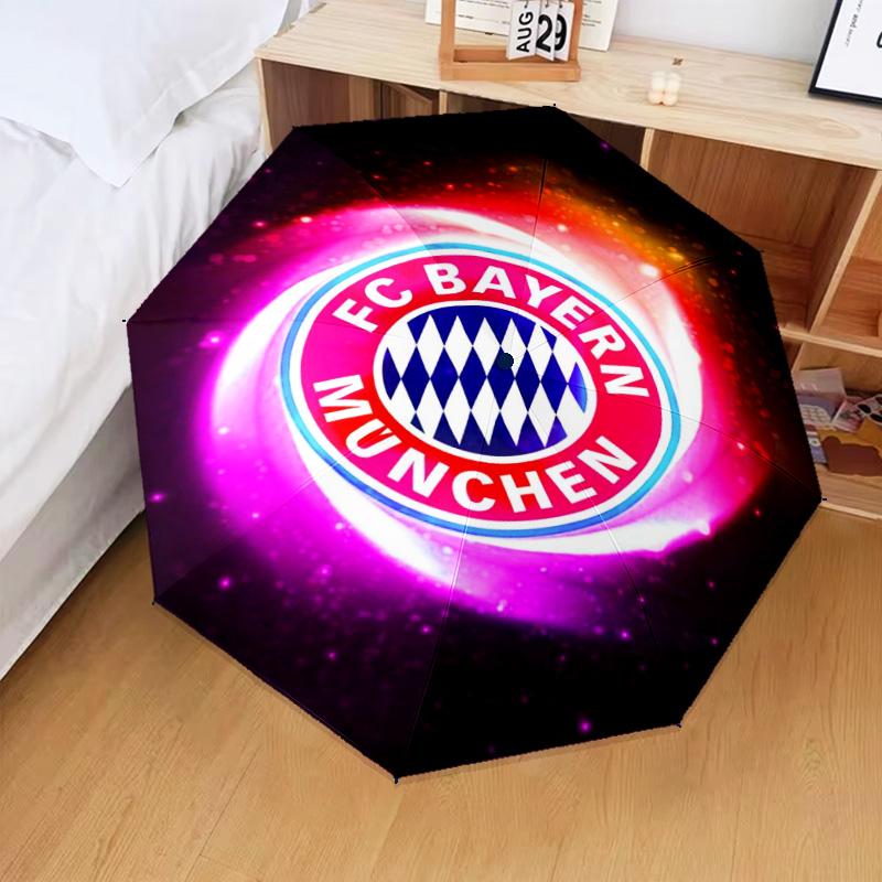 1PC FC Bayern München Printed Umbrella Folding Umbrella, Automatic Umbrella 8-Frame for Travel, Camping Fan Gifts Christmas Gifts