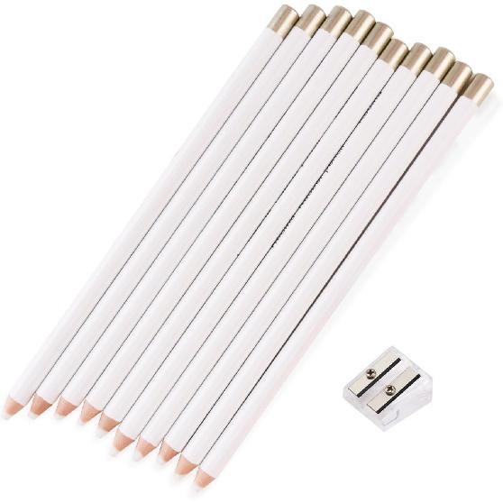 10 Pcs Eraser Pencils and 1 Sharpener, Fine Detail Eraser Pen for Sketching/Charcoal Drawings/Colored Pencils