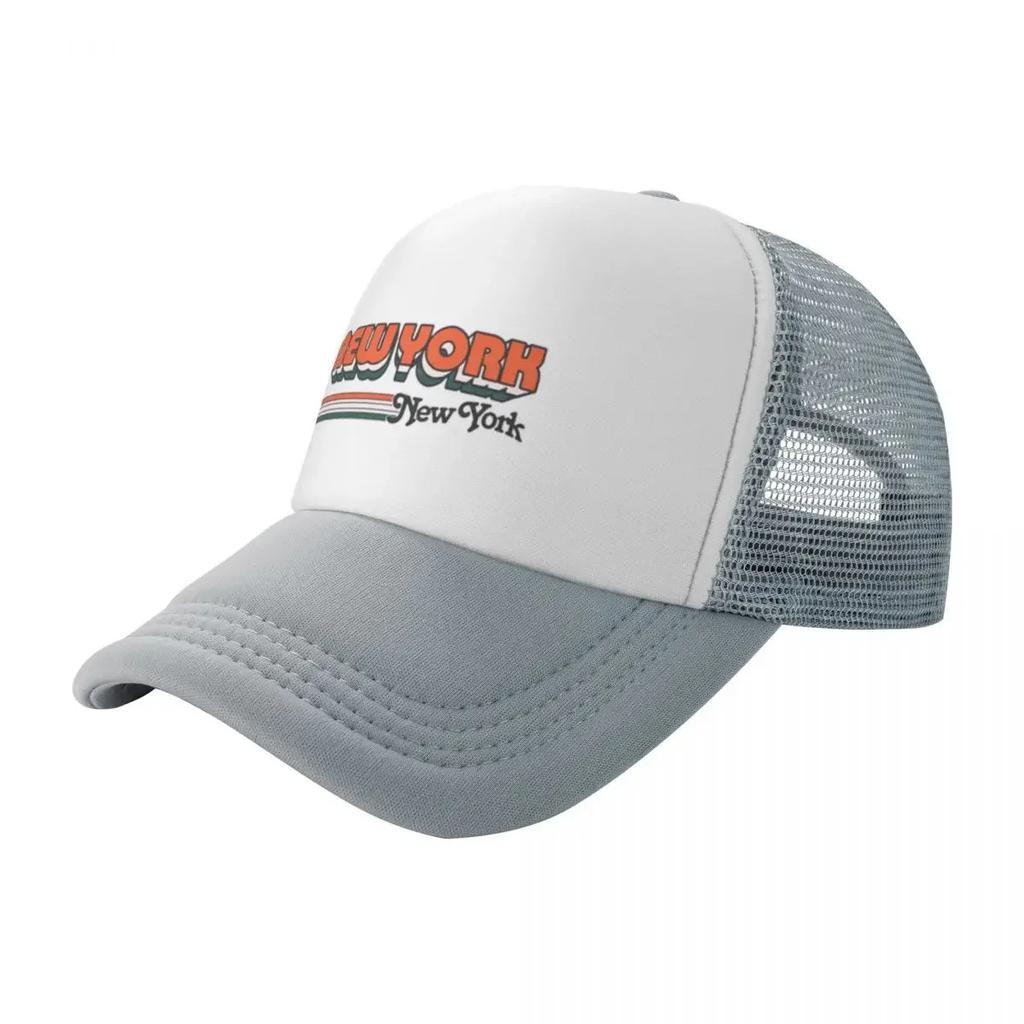 New York City Artistic Lettering Pool Party Mesh Baseball Caps Men Unisex Male Beach Dad Hat Trucker Cap