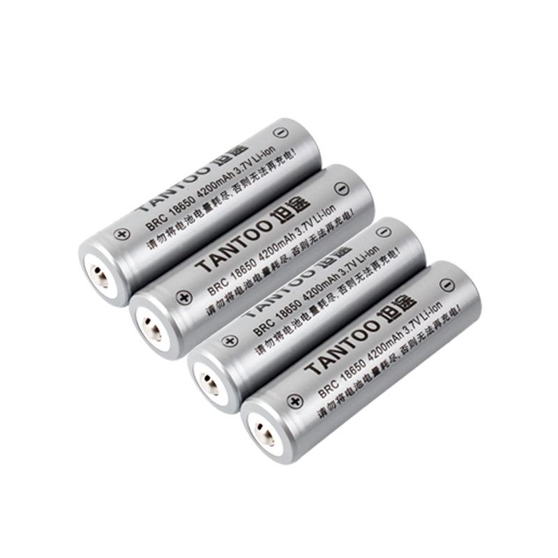 4200mAh 18650 Rechargeable Lithium Battery Flashlight Power Bank with Memoryless High Capacity Built-in Battery.