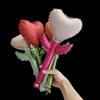 10Pcs Mini Love Flower Holding Balloons Bouquet of Flowers Balloons Valentines Day Mothers Day Party Wedding Diy Decors