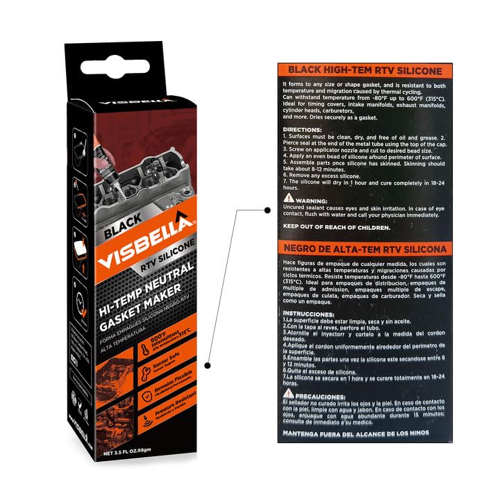 Visbella Liquid Gasket 99gm Heat Resistant Silicone Liquid Gasket Heat