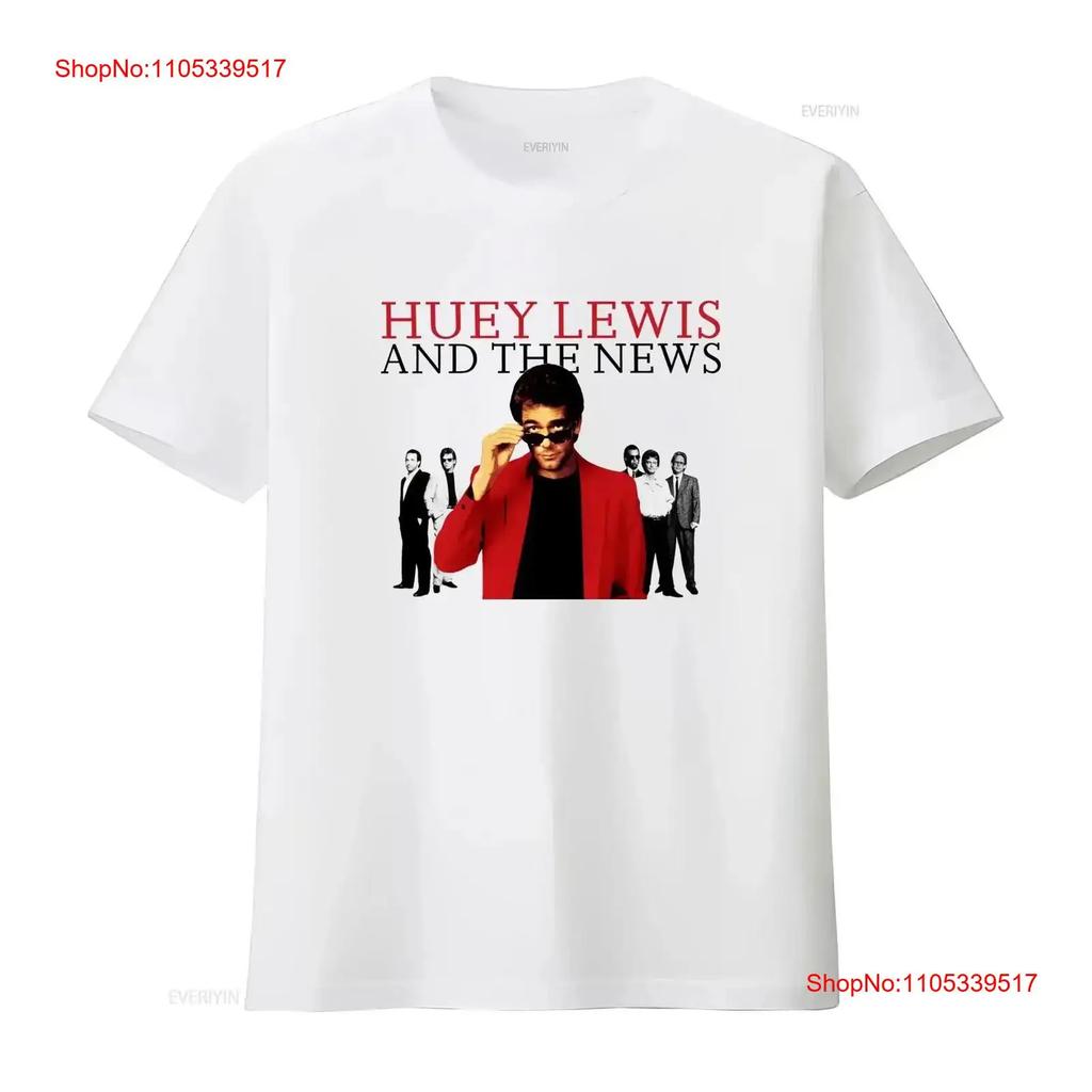 Huey Lewis and The News Heart of Rock Roll T shirt White Cotton All Sizes 1PT234 vintage Washed