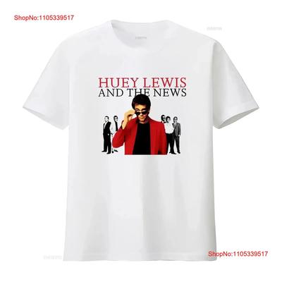 Huey Lewis and The News Heart of Rock Roll T Shirt White Cotton All Sizes 1PT234 Vintage Washed