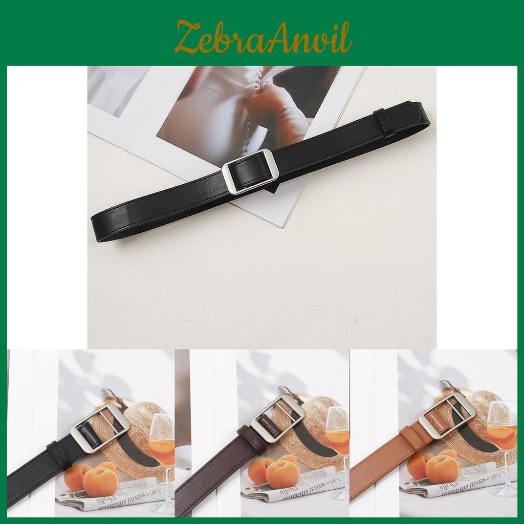 Durable Simple Design Vintage Black Pu Jeans Belt Perfect For Men And Women