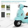 Motocicletta Elettrica per Bambini Vespa Moto Elettrica con Luce LED, Suono, Moto Elettrica per Bambini da 18-36 Mesi, Verde