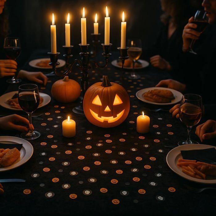 Pack of 300 Halloween Confetti Pumpkins and Ghosts In Paper for Table Decoration