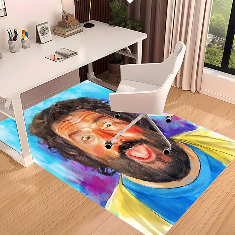 Terence Hill and Bud Spencer Printed Absorbent Washable Carpet, Non-Slip Bathroom Mats, Kitchen Rugs, Yoga Mat,Living Room Entrance, Camping Picnic Ru