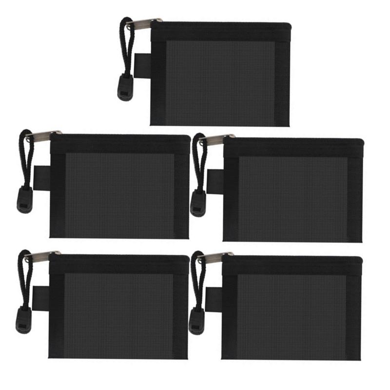 Nylon Mesh Card Storage Bags Mini Transparent Grid Bus ID Credit Card Holder Zipper Pouch Traveling Small Coin Wallet File Bag