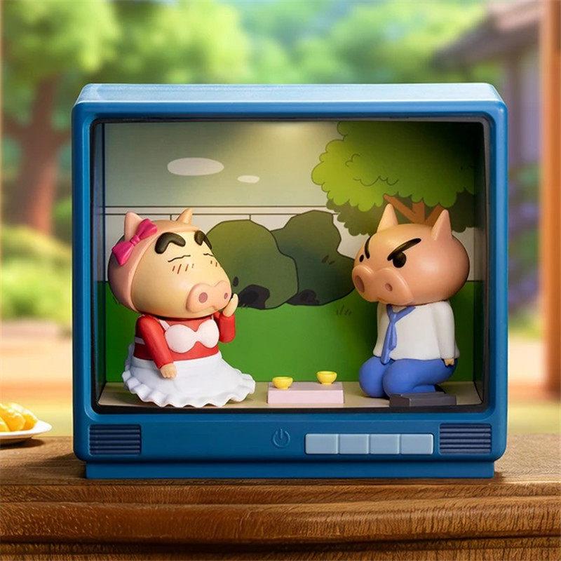 Genuine 52toys Crayon Shin-Chan Retro Tv Series Blind Box Trendy Figure Decoration Model Toy Cute Birthday Gifts