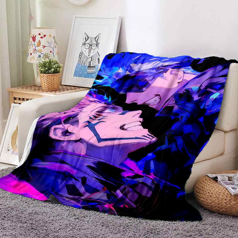 3D Cartoon Jujutsu Kaisen Anime Itadori Yuj Blanket,Soft Throw Blanket for Home Bedroom Bed Sofa Travel Picnic Office Cover Kids