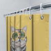 Cat Shower Curtain Cute Pet Bathroom Decor Funny Animal Pattern Waterproof Liner For Home