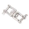 Stainless Steel Double Ended Swivel Shackle 8 Shaped Ring Connector Marine Device for Ships Boat Yacht 8mm, Load