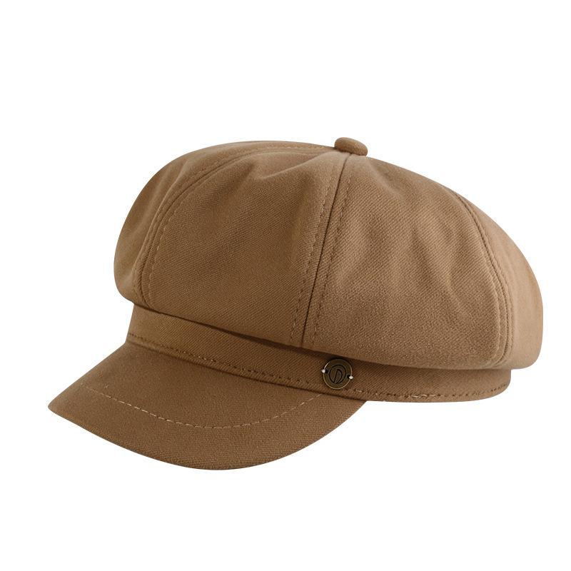 Brytyjski Retro Ośmiokątny Kapelusz Wersja Koreańska Pasujący do Wszystkiego Beret Pokazujący Twarz Literacki i Artystyczny Japoński Kaszkiet