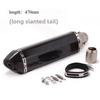 For Kpr150 Horizon 350r3r25 Gsx Ninja250z400 Huanglong 300 Modified Small Hexagonal Exhaust Pipe Model Universal Modification Parts