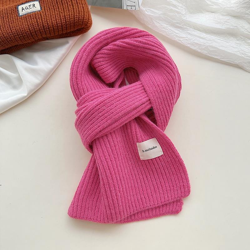 New Arctic Velvet Skin Friendly Knitted Scarf for Women Winter College Style Soft Korean Style Couple Travel Warm Scarf