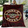 Guns n'roses band retro print blanket Flannel Soft Comfort Blanket Home Travel Blanket Kids Warm Blanket birthday gift