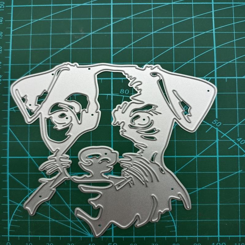 Dog Cutting Dies Metal Embossing Die Cuts Decorative Stencil for Birthday Card Making DIY Scrapbooking Photo Album Craft