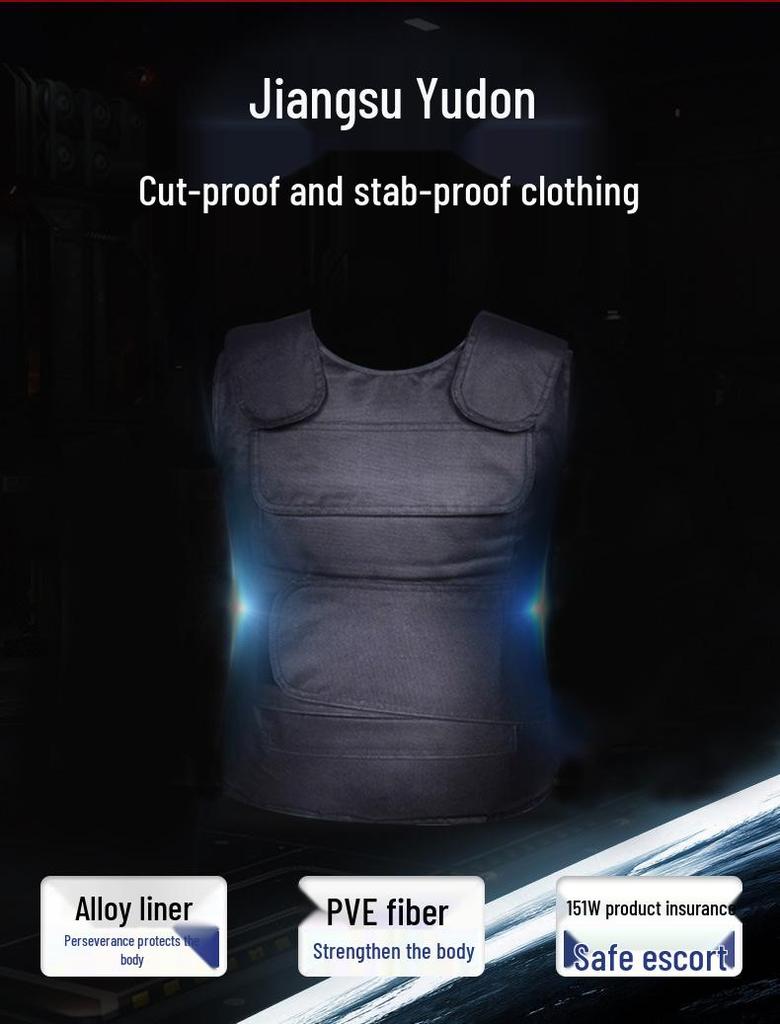 Gatekeeper Sicherheitsdienst Stichschutzweste – Schnittfest, Harte Schutzkleidung für den Rücken