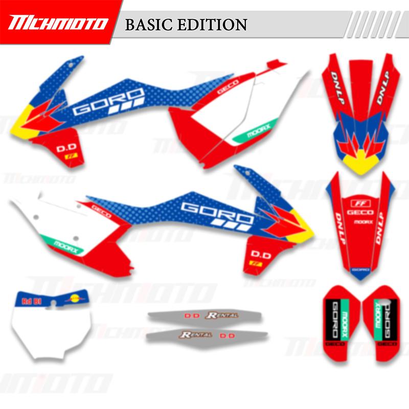 MCHMFG for KTM 125 250 300 350 450 SX SXF 2016-2018 EXC XCW 2017- Full Set Graphics Backgrounds Sticker Number Name