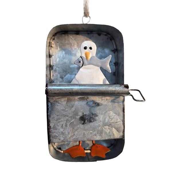 Plechovka sardinek Zvláštní závěsná ozdoba, Malý zvláštní kousek, Vtipné rybářské ozdoby, Plechovka sardinek Konzervované ryby Mořské plody AJAS